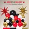 Black Red Gold White Balloon Garland kit 146Pcs and Mylar starburst balloons for Birthday Party 2024 New Year eve movie night graduation prom casino Decorations